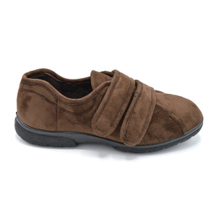 Mens Wide Fit Slippers. Velcro Fastening And Slip On.