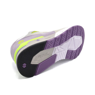 Fitville UK - Ladies Wide Fit Running and Fitness Trainer - 4E Width Fitting - White With Purple - Lightweight Grip Sole