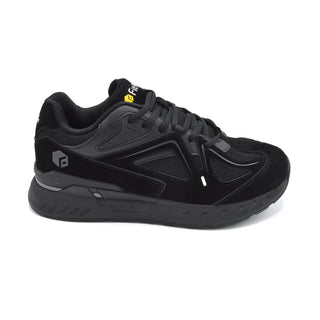 Fitville Uk Mens Extra Wide Running Trainer - Rebound Jet Black - 6E Width Fitting