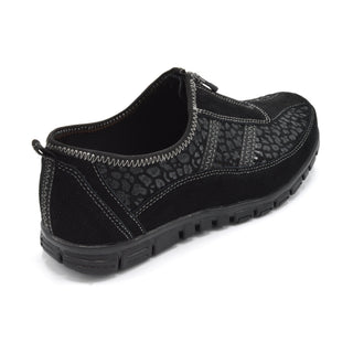 Boulevard Macy L376AS  - Ladies Wide Fit Walking Shoe- 2E Fitting - Black