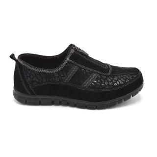 Boulevard Macy L376AS  - Ladies Wide Fit Walking Shoe- 2E Fitting - Black