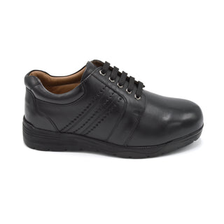 DB Minnie - Side View - Smart Extra Wide Lace Up For Men With Swollen Feet