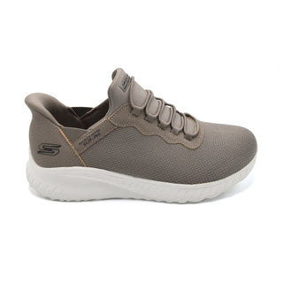 Skechers Inspiration - Ladies Wide Fit Slip In Trainer - 2E Fitting - Beige