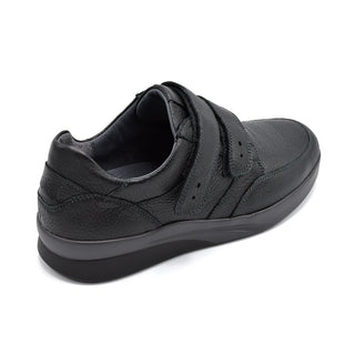 Waldlaufer Fabian - Mens Extra Wide Double Velcro Casual Shoe - 4E Fitting - Black