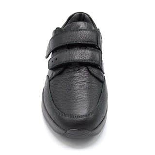 Waldlaufer Fabian - Mens Extra Wide Double Velcro Casual Shoe - 4E Fitting - Black