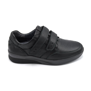 Waldlaufer Fabian - Mens Extra Wide Double Velcro Casual Shoe - 4E Fitting - Black