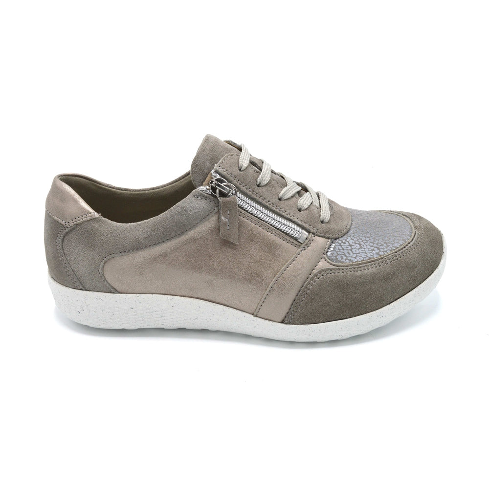 Waldlaufer Ire - Ladies Extra Wide Summer Trainer - Grey – Wide Shoes