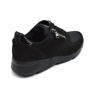 Waldlaufer Funky - Ladies Wide Fit Trainer - 2E Fitting - Black