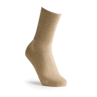 Cotton Extra Wide Fit Socks For Swollen Feet and Oedema. Beige