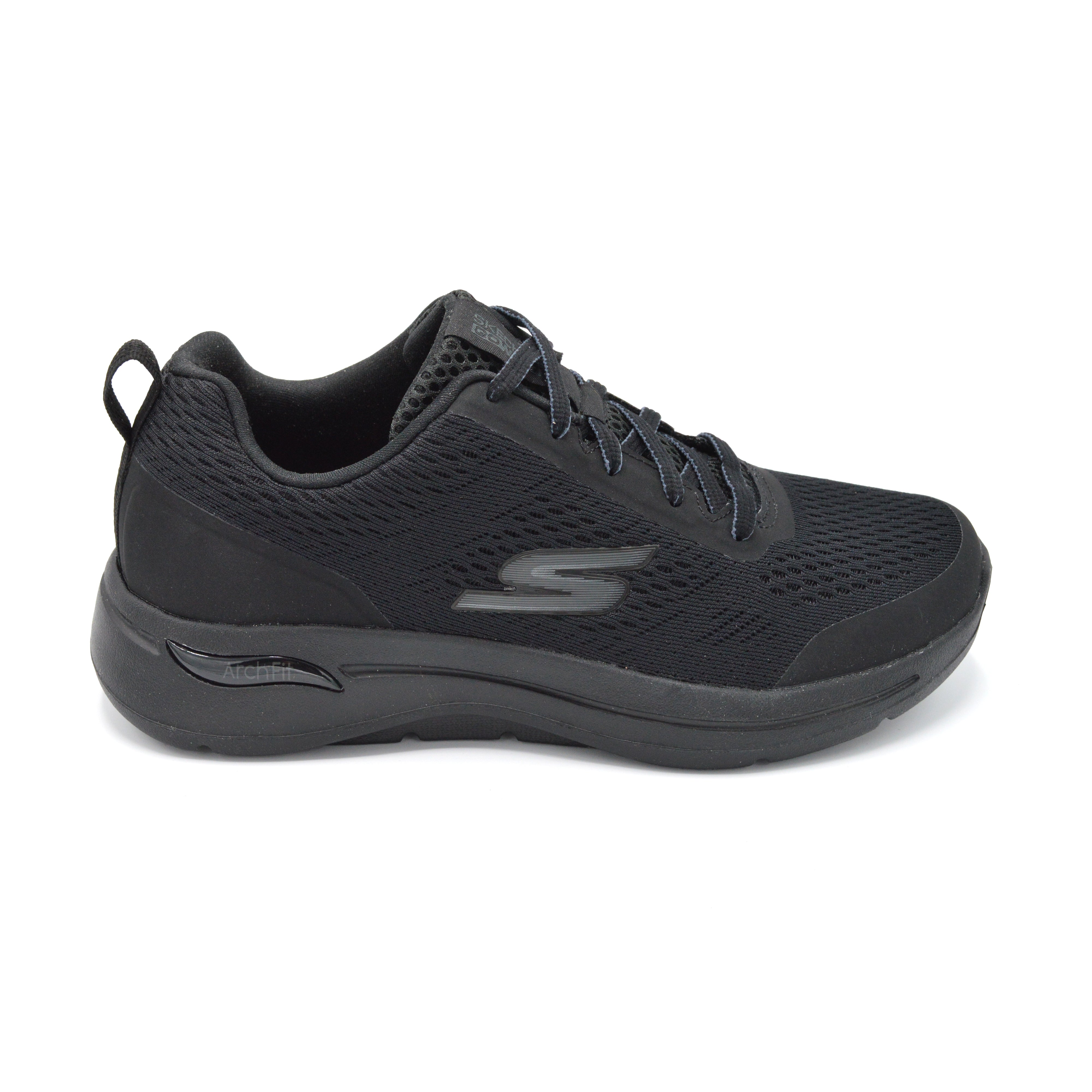 Skechers Go Walk Idyllic- Wide Fit Trainer -Black 2E Fit — Wide Shoes